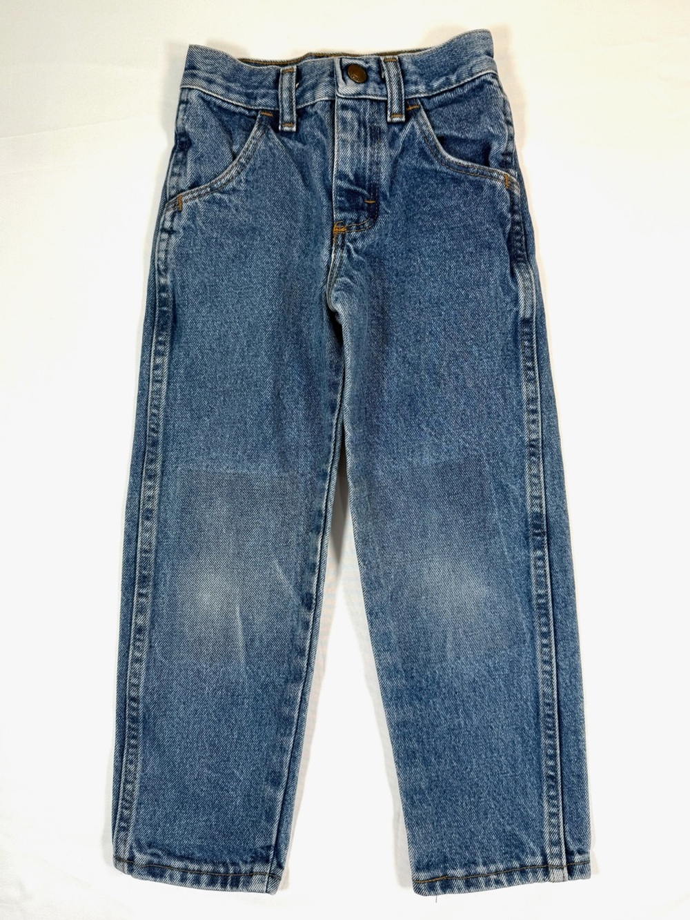 TOUGHSKINS Kids Blue Denim Jeans Size 5 Slim 100% Cotton Retro Classic Straight